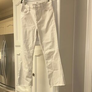 Pistola Lennon High Rise Ivory Frayed Hem Women Jeans